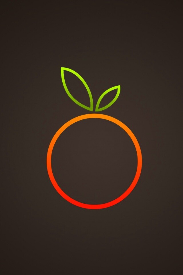 Стилизованная апельсинка обои