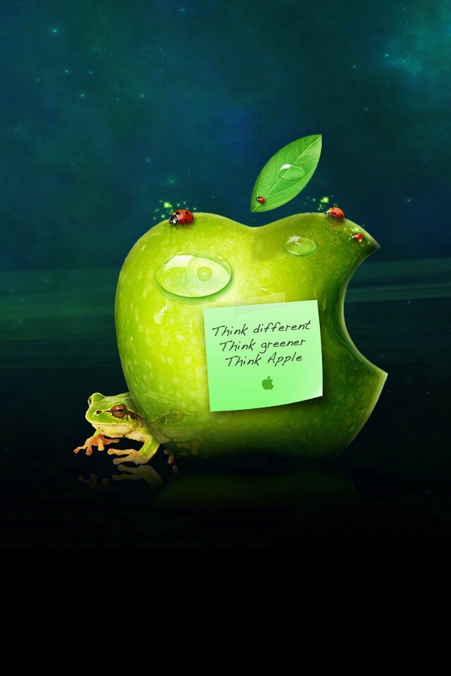 Think different, think greener, think Apple обои