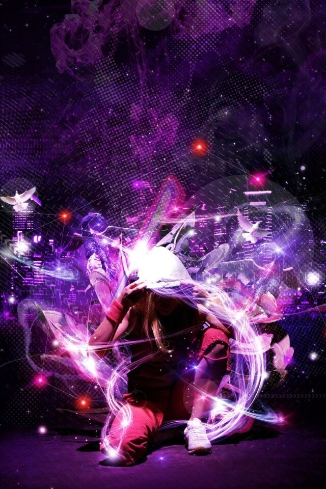 Фристайл арт с танцующей девушкой обои