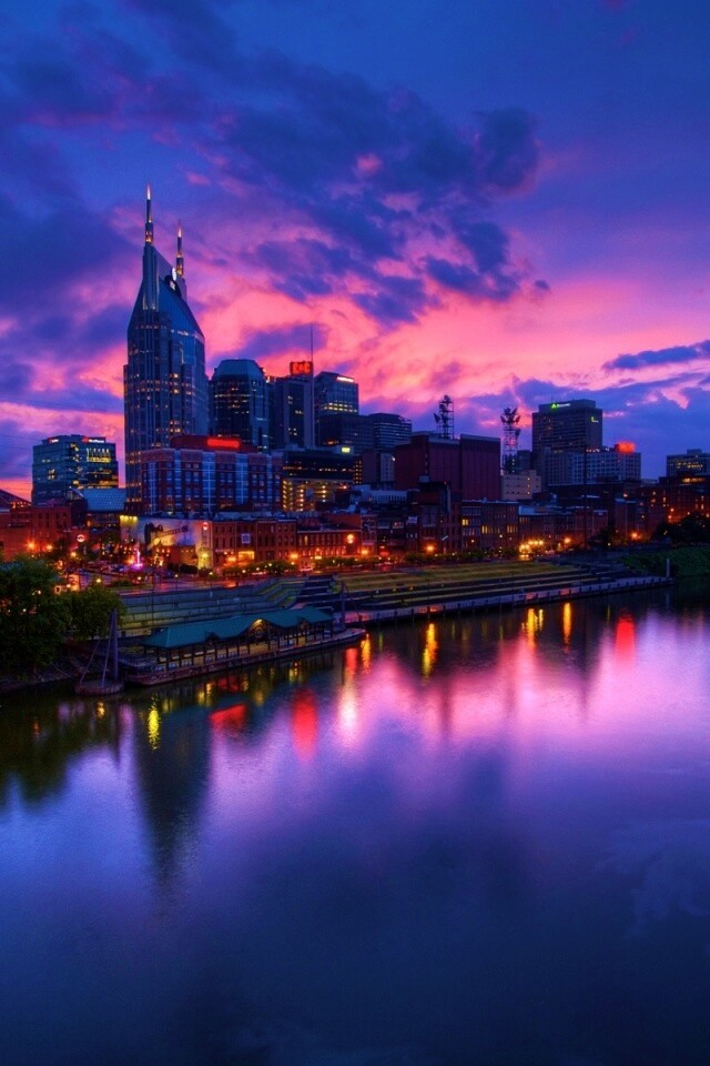 Ночной город обои