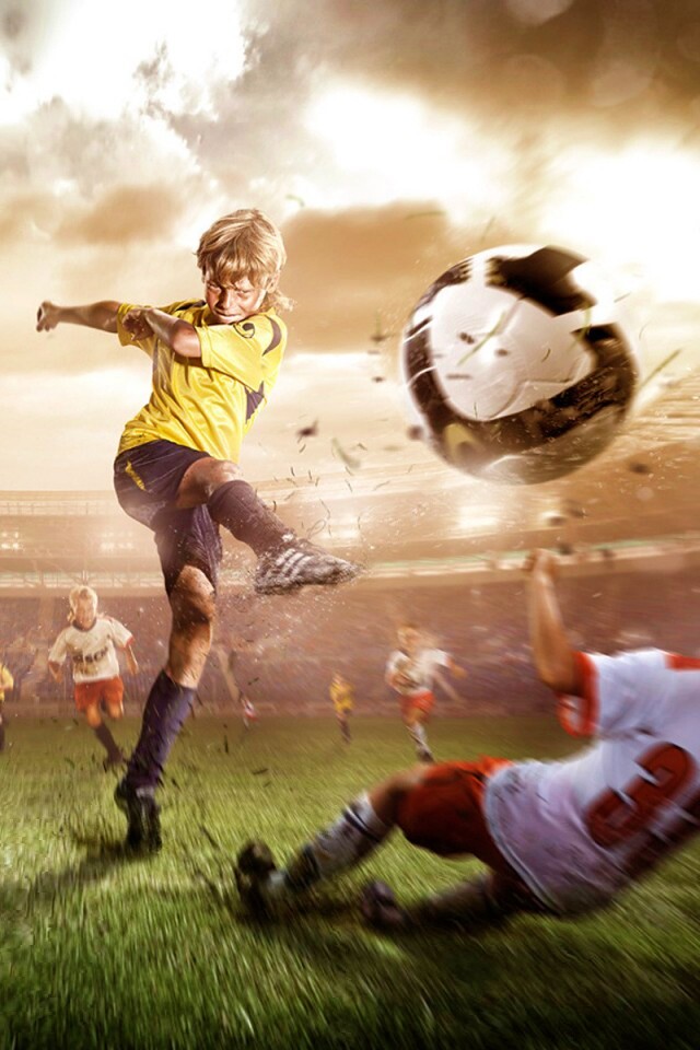 Игра в футбол обои