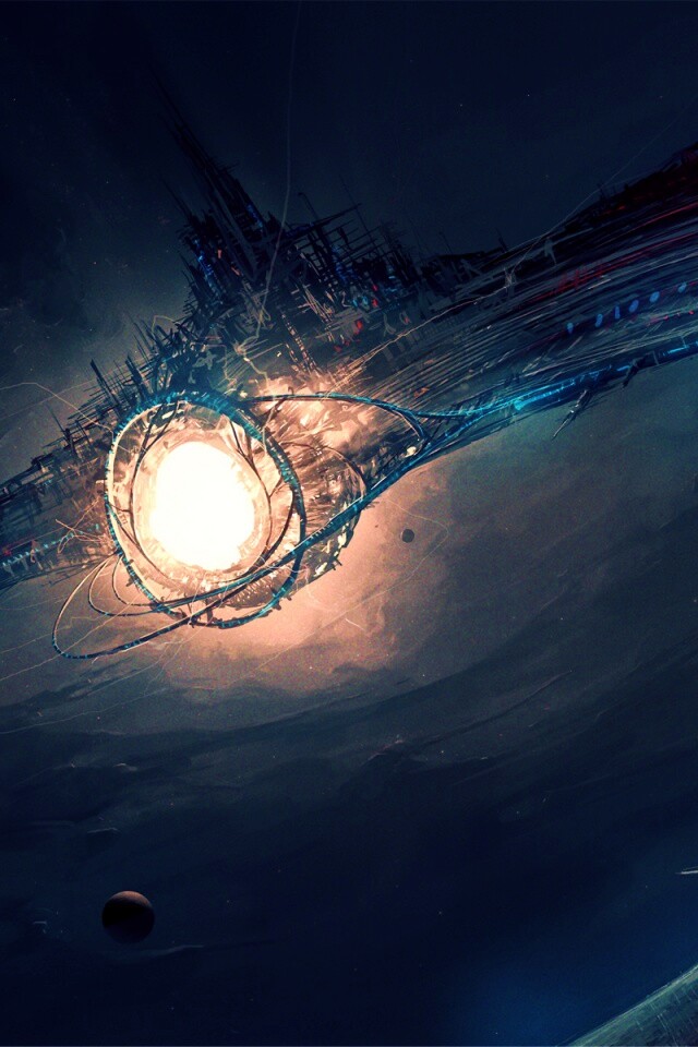 Зловещая космическая станция обои