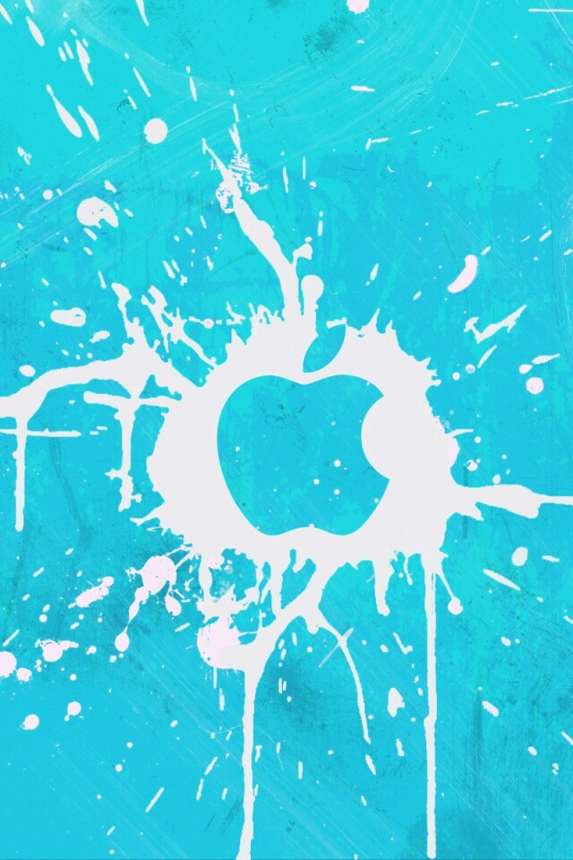 Яблоко в краске обои