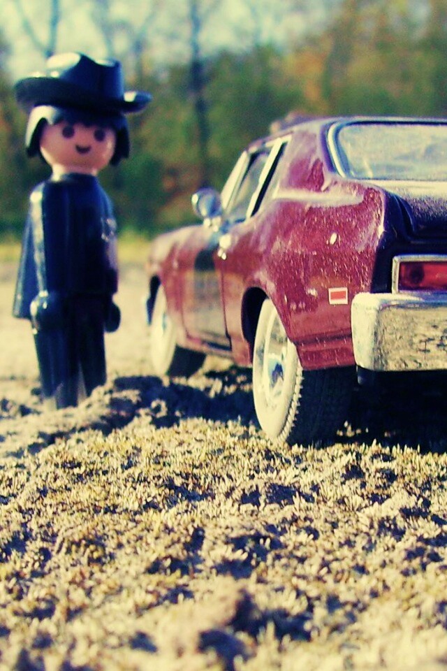 Машинка для человечка Lego обои