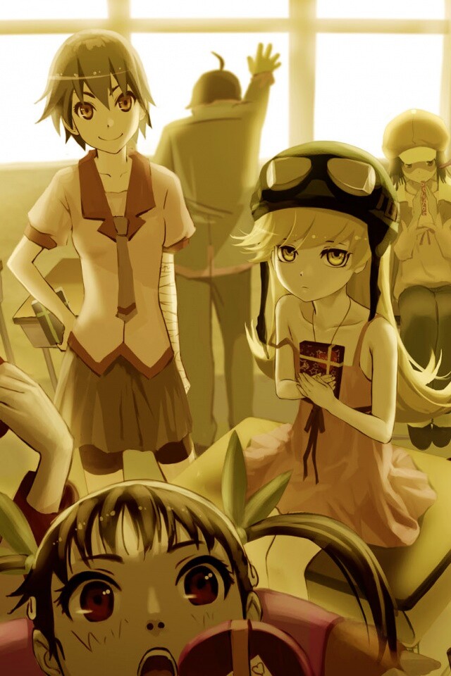 Девушки из Bakemonogatari обои