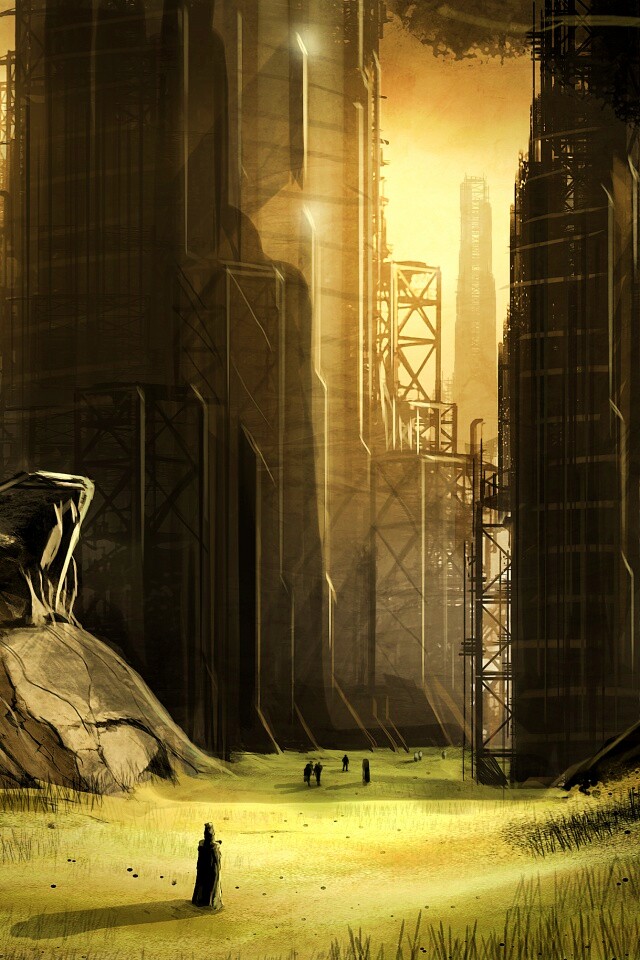 Технократический город обои