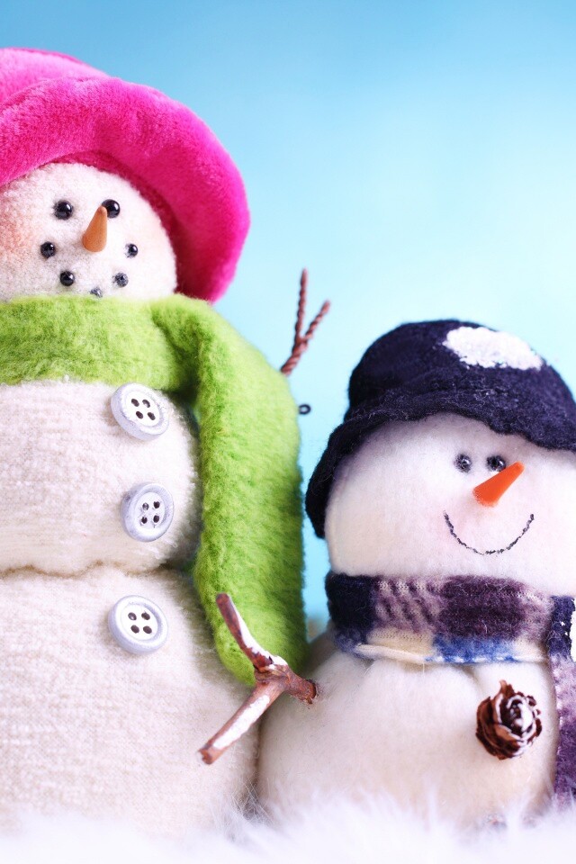 Улыбчивые снеговики обои