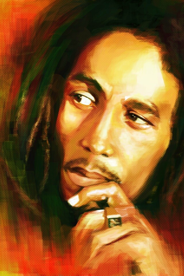 Портет Боба Марли обои