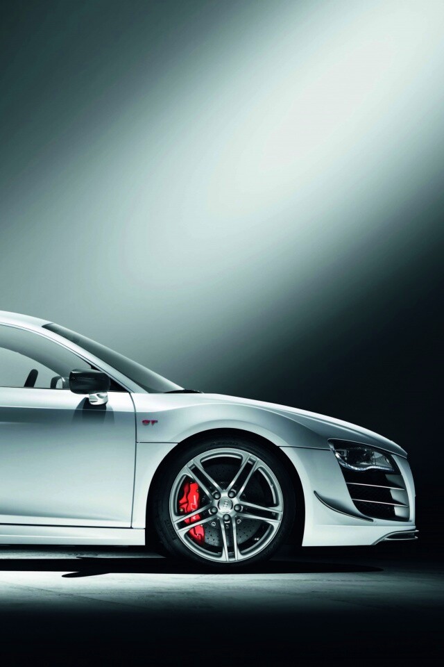 Audi R8 вид сбоку обои
