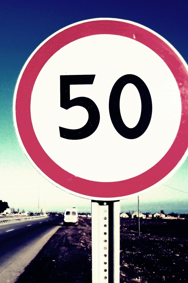 Ограничение скорости 50 км/ч обои