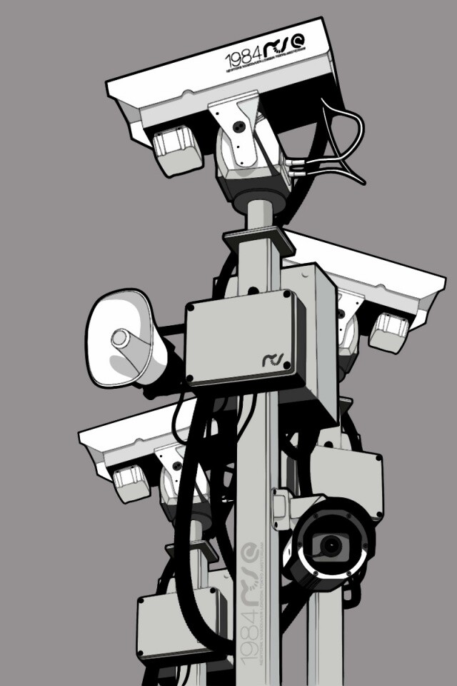 Недремлющее око камер наблюдения обои