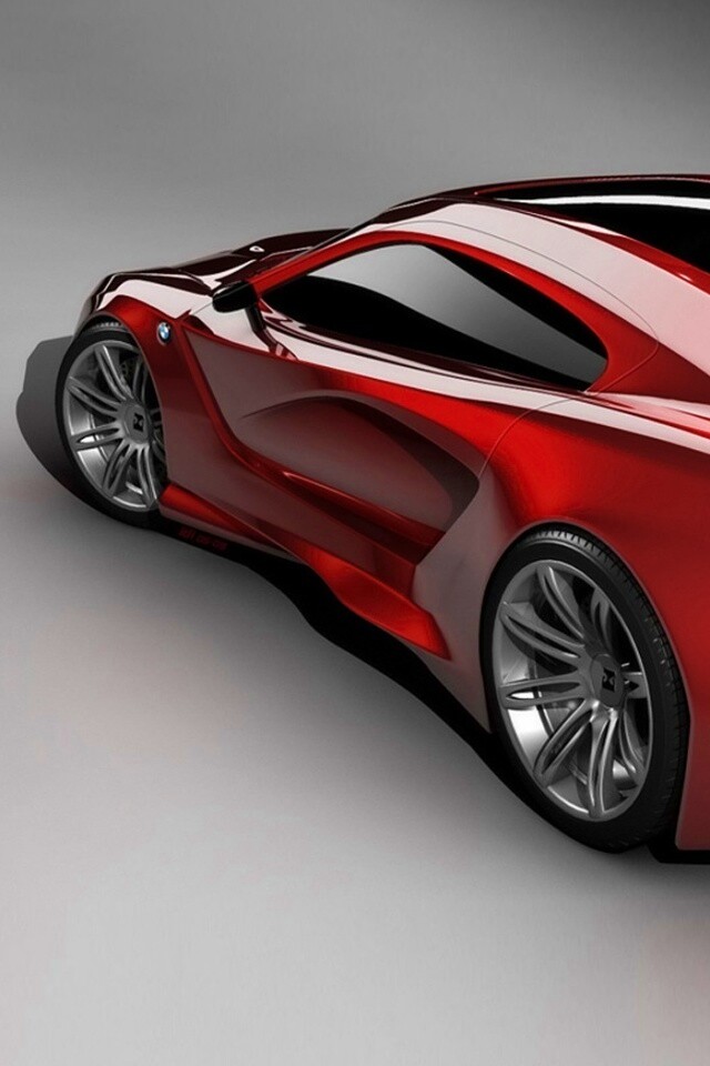 Красный концепт BMW обои