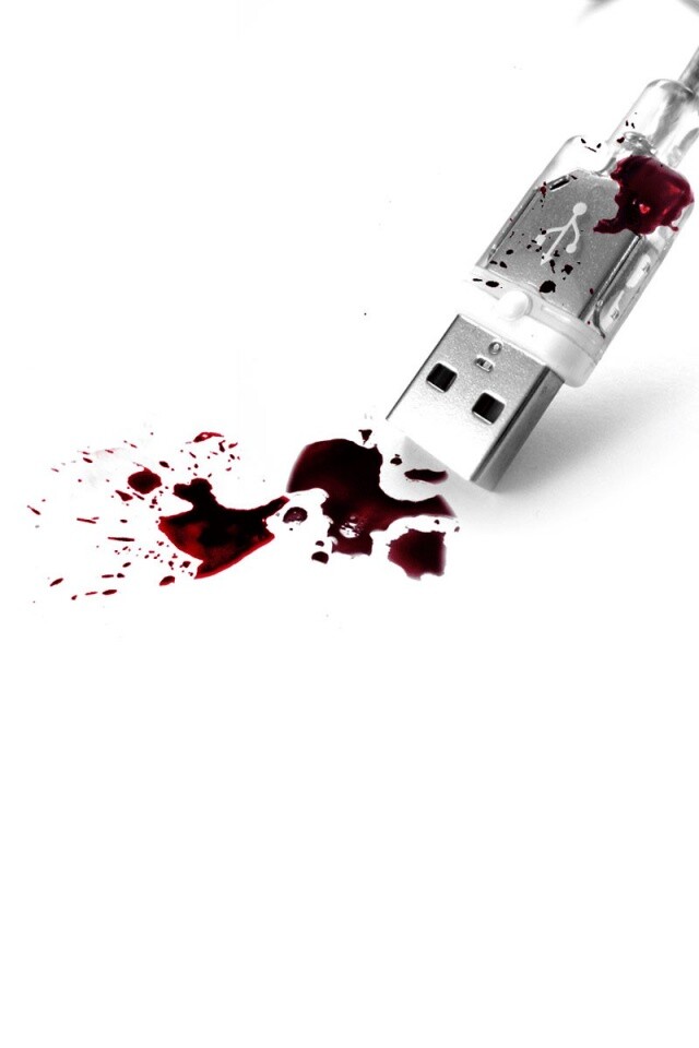 Кровавый usb обои