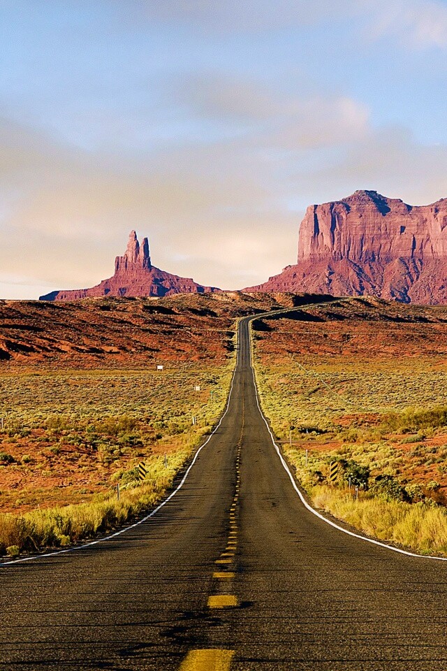 Дорога в пустыне обои