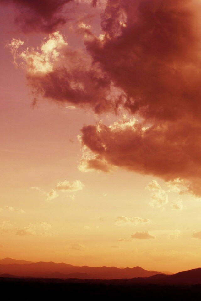 Горный закат обои