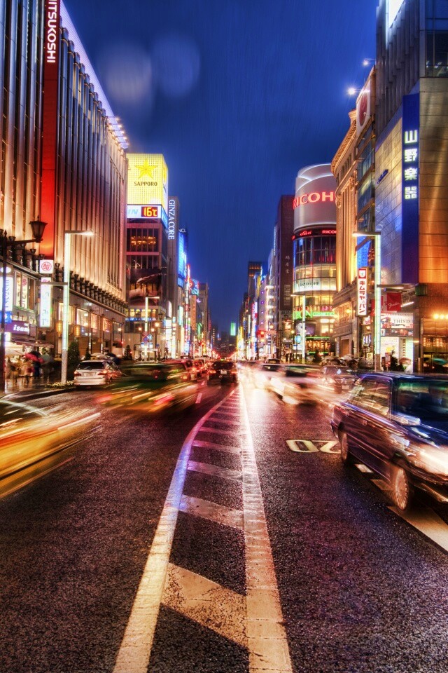 Ночное движение обои