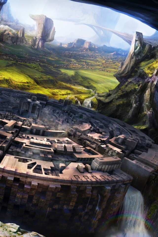 Город в скалах обои