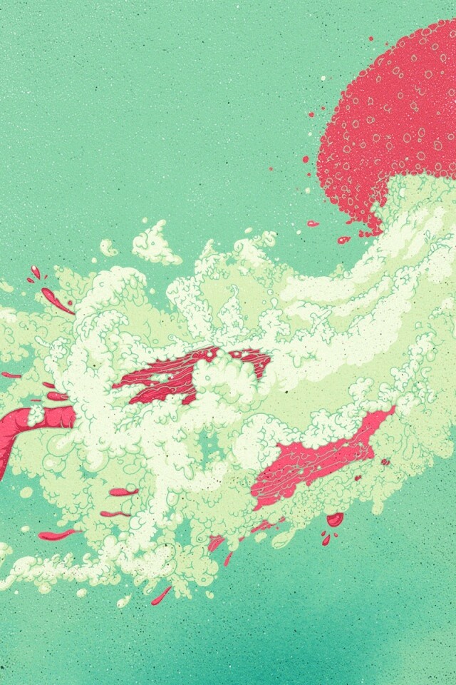 Розовая медуза обои