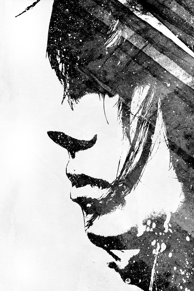 Стильные черно-белые обои обои