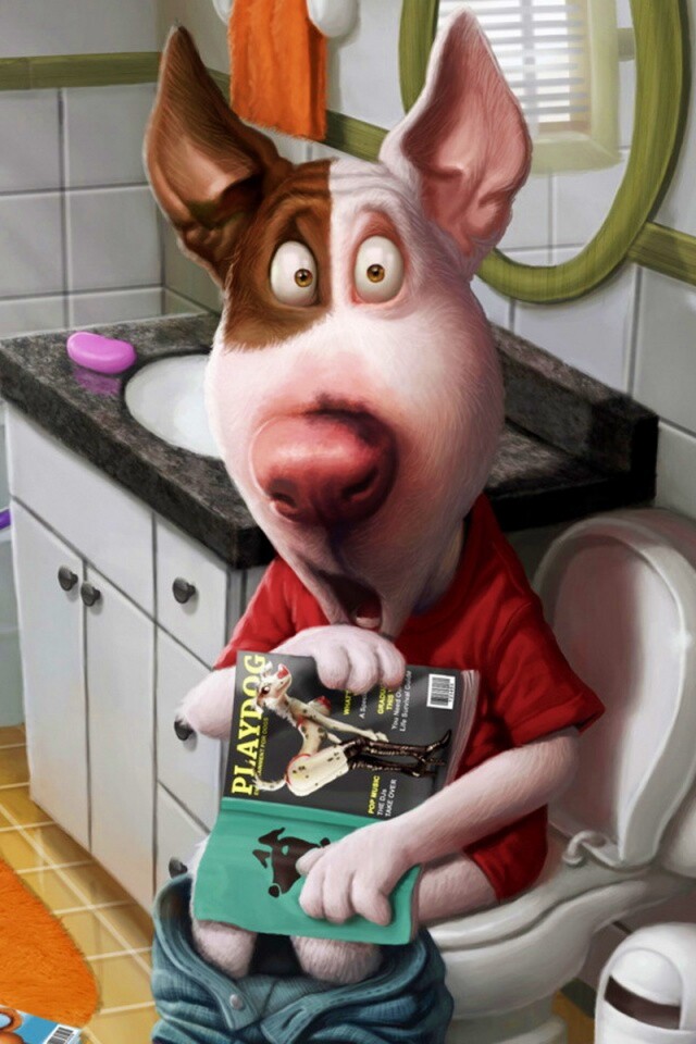 Мастурбирующий пес спалился обои