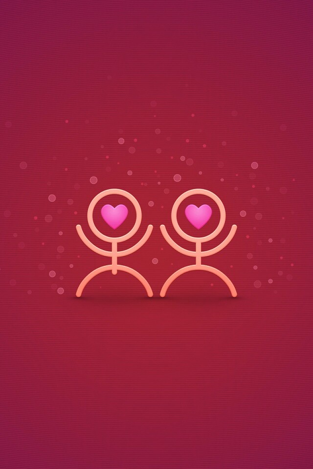 Влюблённые человечки обои