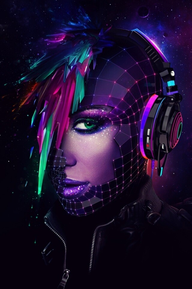 Кристаллические девушки из компьютерного мира обои