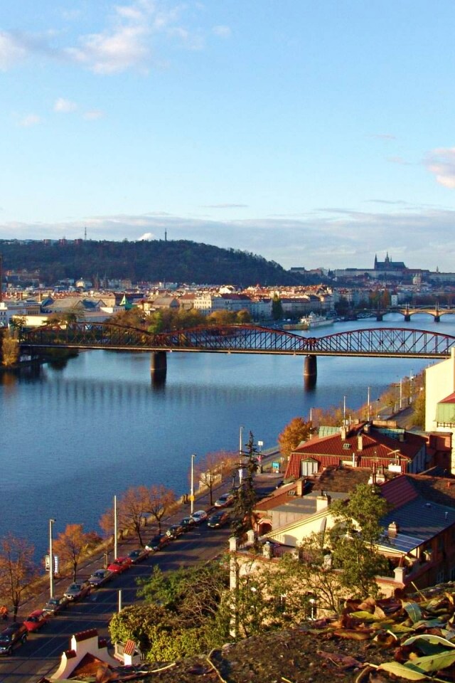 Прага осенью обои