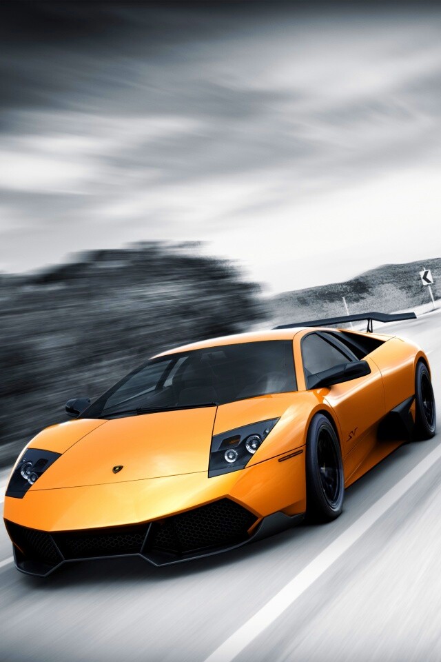 Желтая Ламборджини обои