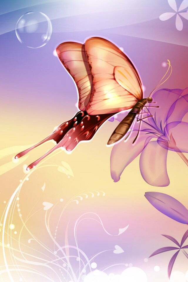 Сказочная бабочка обои