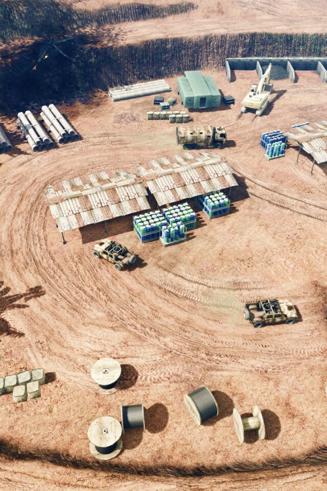 Вид на карьер из Crysis обои