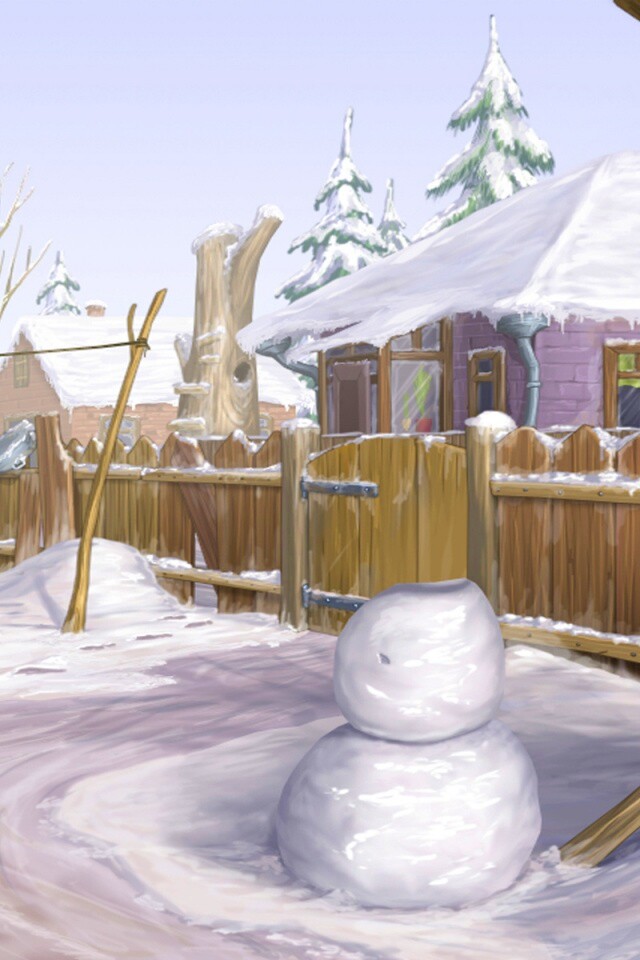 Снеговик обои