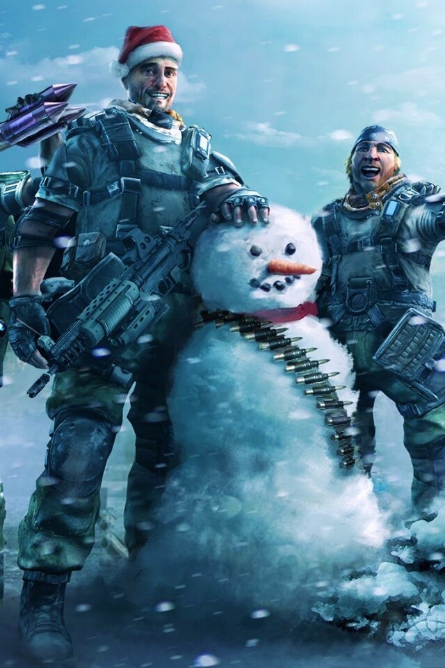 Новый год в шутере обои