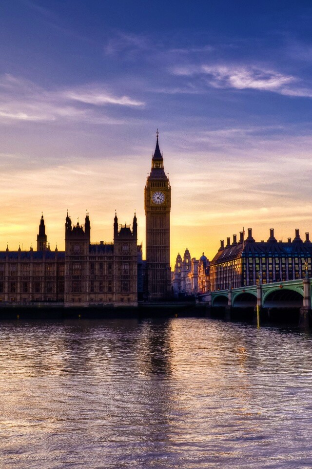 Биг-Бен на берегу Темзы обои