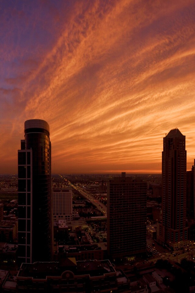 Сумерки в городе обои
