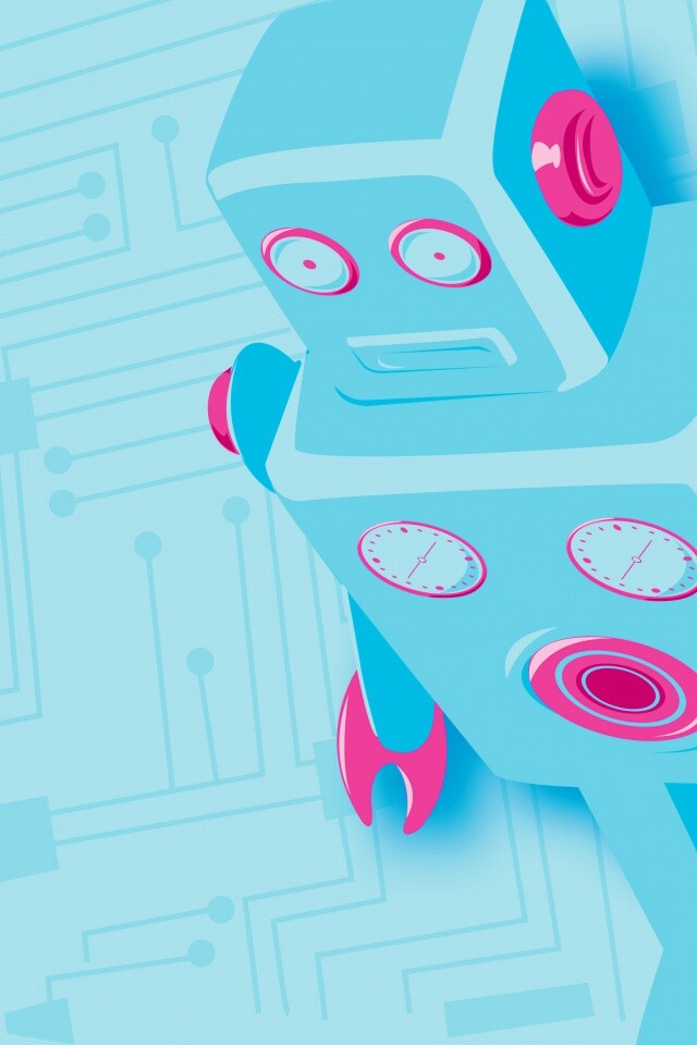 Векторный робот обои