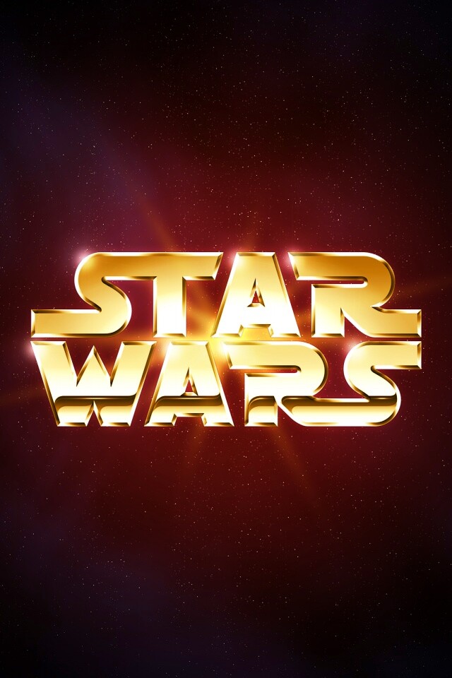 Золотой логотип Star Wars обои