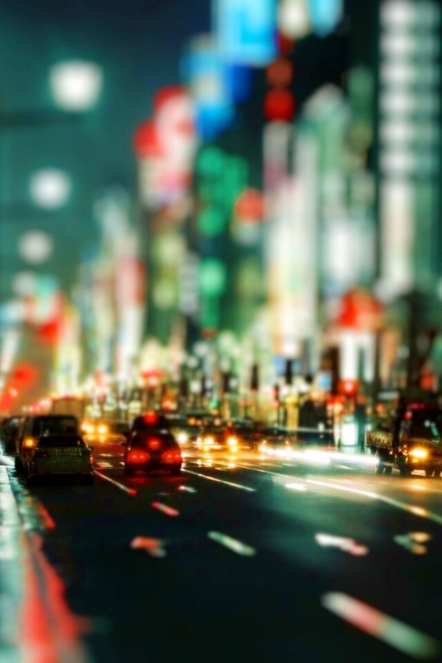 Игрушечный город огней обои