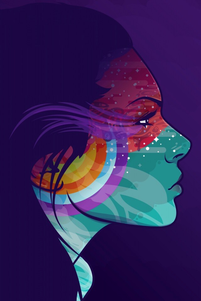 Профиль девушки обои