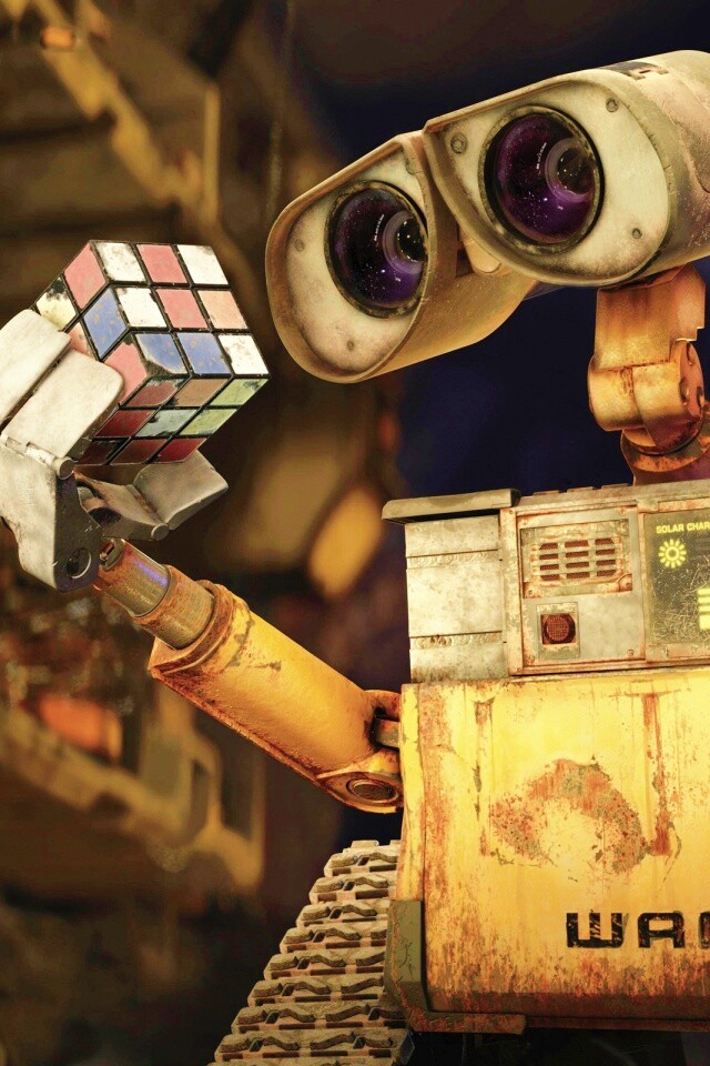 Валли и кубик Рубика обои