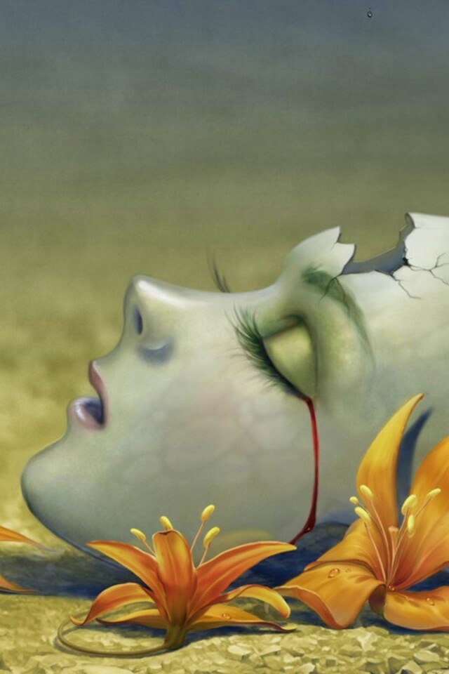 Разбитая маска обои