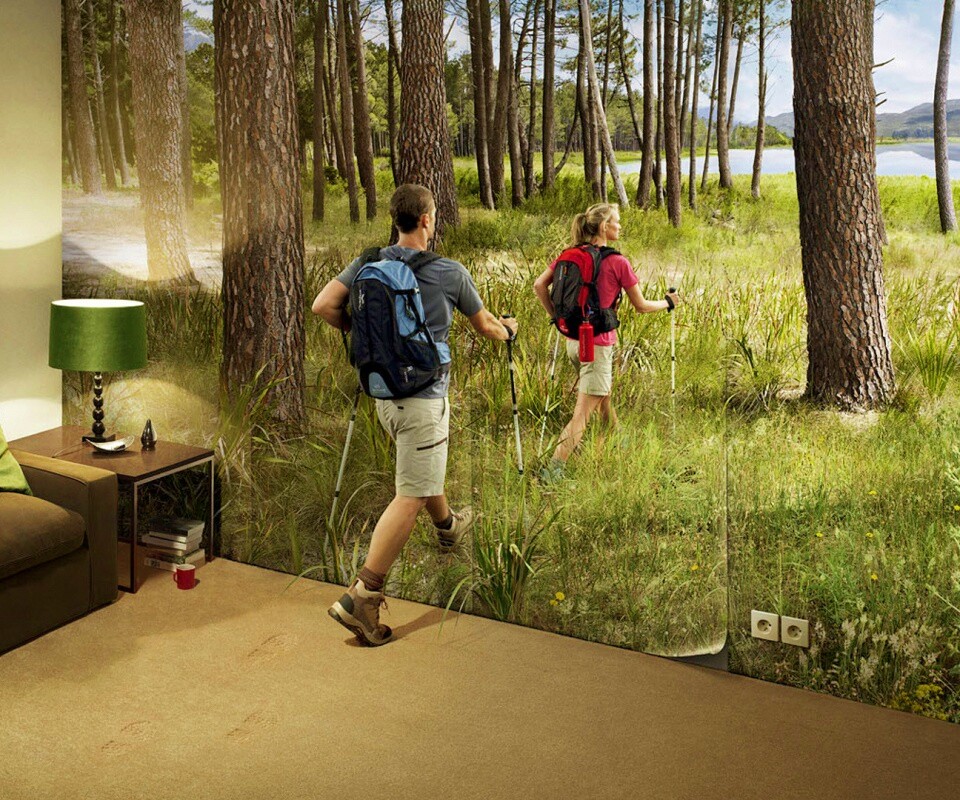 Реклама фотообоев обои