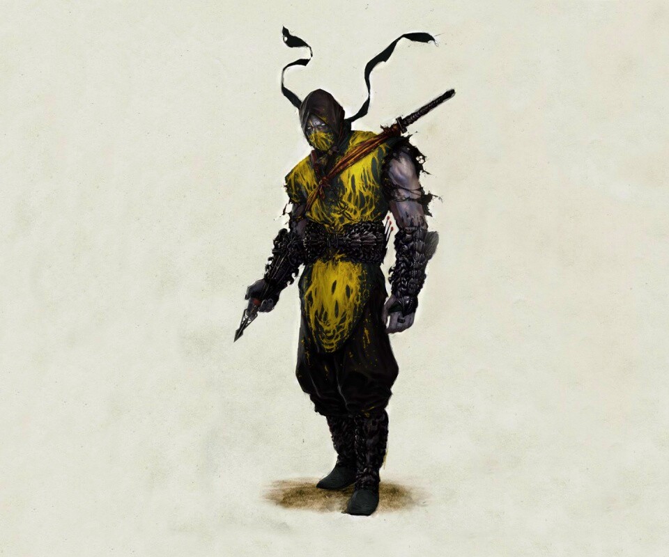 Скорпион из Мортал Комбат обои