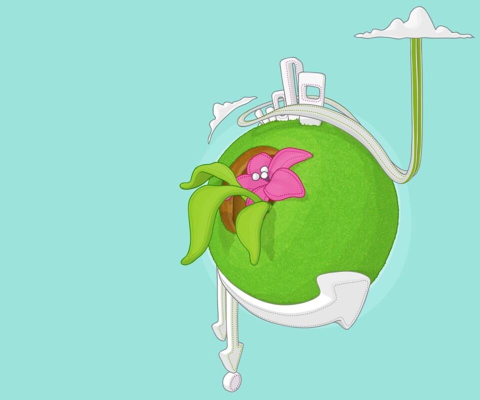 Зелёная планета обои