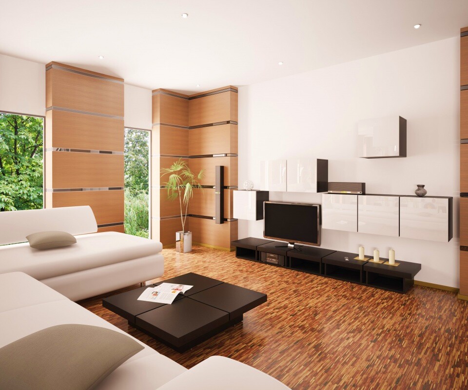 Дизайн гостиной обои