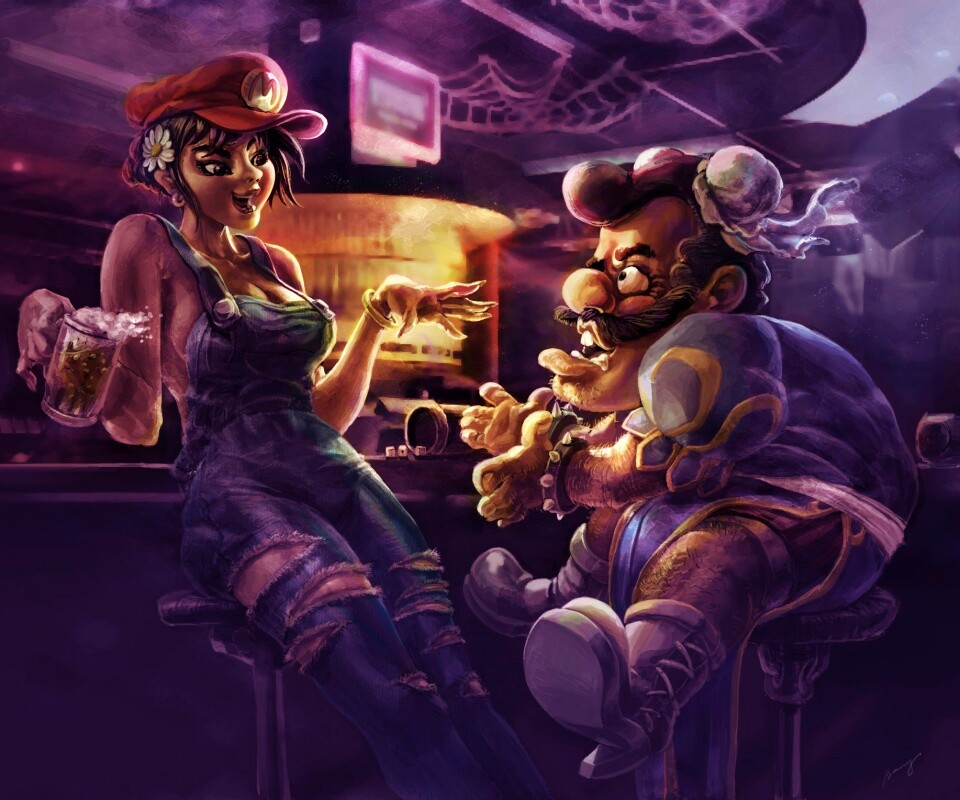 Девушка Марио обои