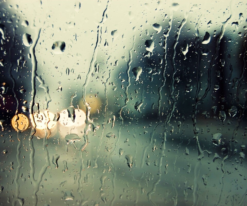Мокрое стекло обои