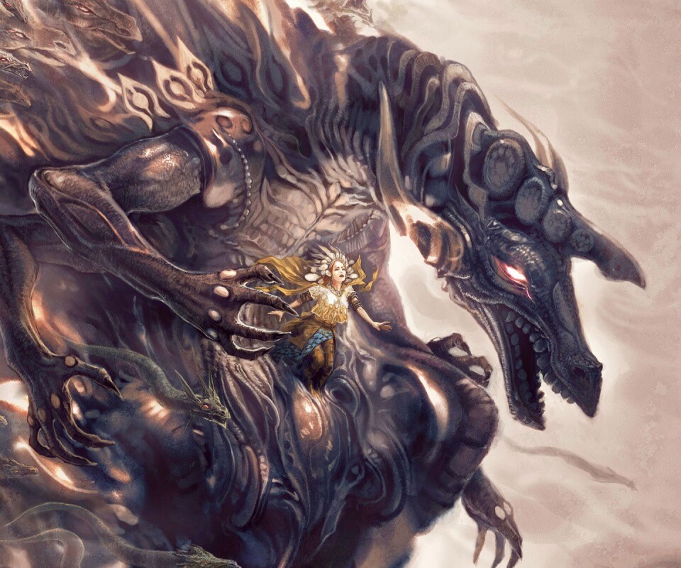 Демон похищающий девушку обои