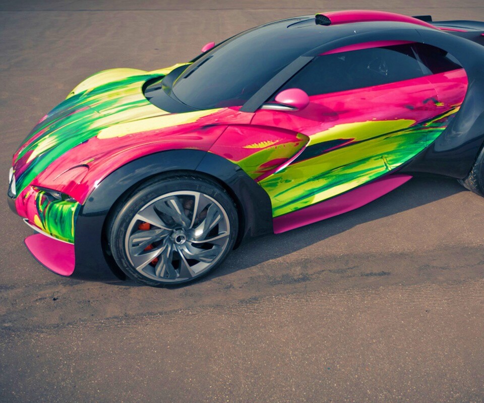 Раскрашенный спорткар ситроен обои