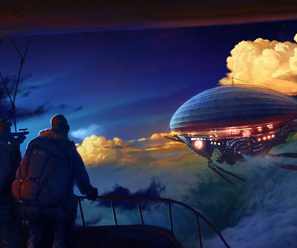 Инопланетный дирижабль обои