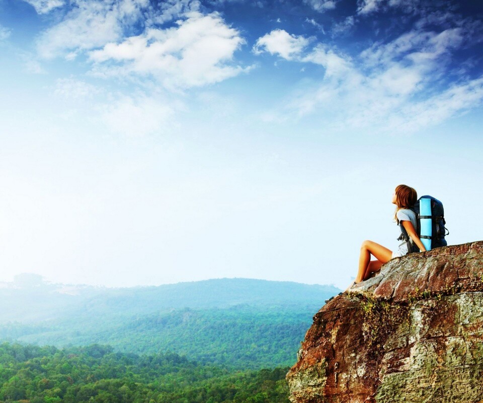 Девушка турист обои